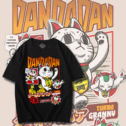 Dangda Dangdian Short-Sleeved T-Shirt for Men and Women, Anime High-Speed Grandma Clothing, Summer Supernatural Armed Half-Sleeve Trendy Wear