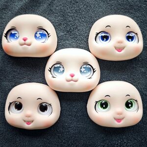 搪胶脸皮玩具配件卡通可爱毛绒萌物公仔塑料脸皮配件搪胶玩具配件