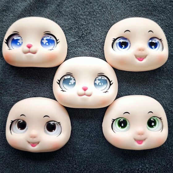 Vinyl cheek toy accessories Cartoon cute plush cute doll plastic cheek accessories Vinyl toy accessories