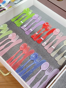 Carat Pet Imported Sabre Paris Sweetheart Acrylic Plaid French Cutlery Cute Spoon Ins