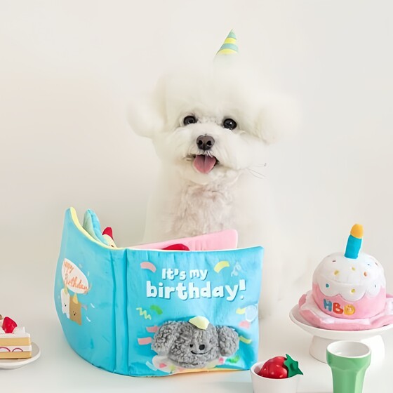 
Spot Korean authentic biteme food book dog sniffing toy book sound leaking food to relieve boredom educational dog toy