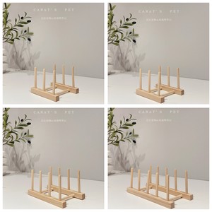 Storage rack wooden plate kitchen storage dishes dish, dishes drain, puppet wooden stand,
