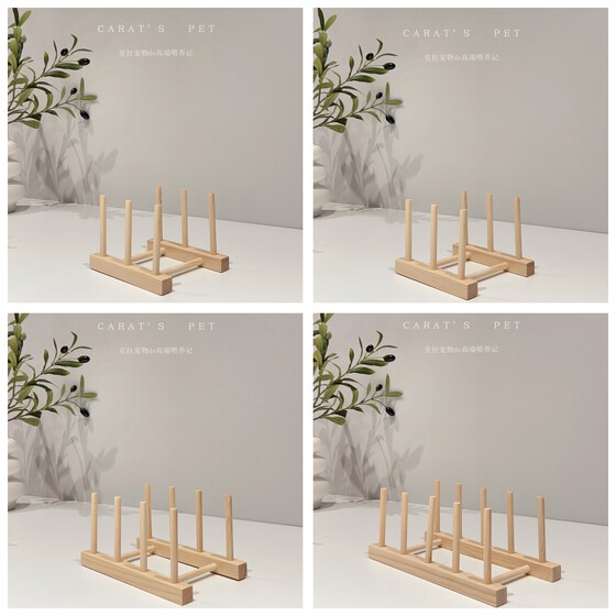 Storage rack wooden plate kitchen storage dishes dish, dishes drain, puppet wooden stand,

