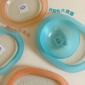 
Korean eding heat-resistant glass autumn and winter new color dinner plate pasta plate yogurt bowl oval plate
