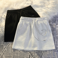 Sweet Girl Gray Skirt White Short Skirt Women's Skirt 2026 Summer High-Waisted Anti-Exposure Hip-Hugging Skirt A-Line Skirt
