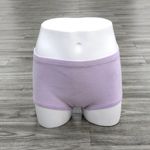 
New Shanxi Oasis Hanhexa antibacterial sweat-absorbing and breathable women's flat corner cotton linen underwear solid color mid-waist dry pants