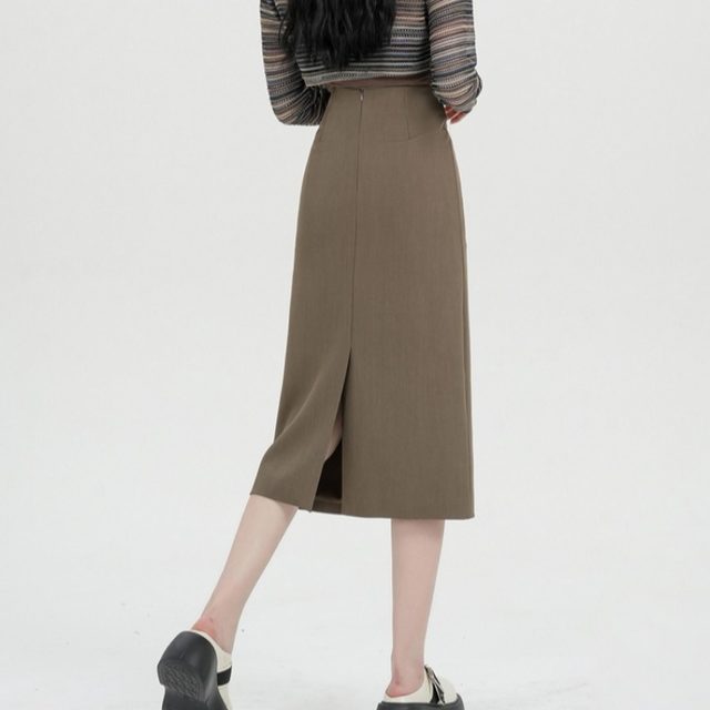 After spring and summer, professional suit skirt and temperament commuting one step mid-length skirt A-line skirt high-waisted hip skirt