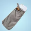 Vỏ điện thoại di động chống bức xạ sợi bạc chính hãng làm việc túi che chắn chống bức xạ quần áo chống bức xạ phụ nữ mang thai túi điện thoại di động bốn mùa