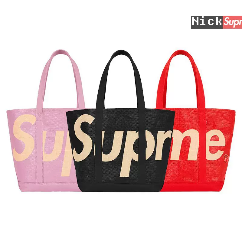 Supreme Raffia Tote BLACK&RED セット Supreme Raffia Tote BLACK&RED セット