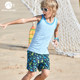 Gailang children's beach pants quick-drying loose shorts baby boy summer suit boys and girls boxer swim trunks five-point thin style