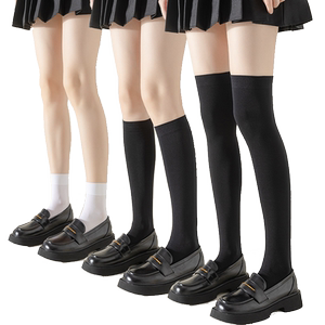 
Langsha calf socks for women in spring and autumn jk socks mid-tube stockings black over-knee stockings half-high stockings in summer