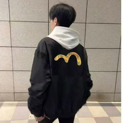Trendy American-Style Fushen Internet Celebrity Letter Print Jacket Baseball Uniform Unisex Couple Outfit Versatile Loose Flight Jacket