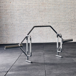 Open-Style Hexagonal Barbell Bar, Olympic Barbell Bar, Deadlift Bar, Shoulder Exercise Bar, Farmer's Walk Barbell for Home Use