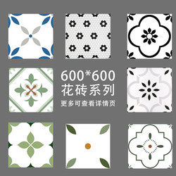 600×600 French-Style Black and White Matte Tiles for Restaurants and Guesthouses, Non-Slip Antique Floor Tiles, Foshan Internet-Famous Retro Tiles