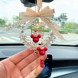 Car pendants handmade creative Douyin hot-selling car pendants Internet celebrity crystal car interior decoration rearview mirror
