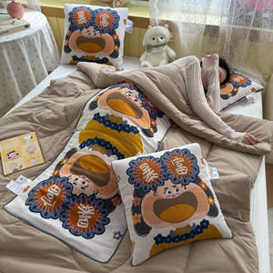 
Class A cartoon cotton gauze pillow quilt dual-purpose car cushion office sofa nap two-in-one air-conditioning quilt