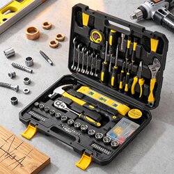 Auto Repair Tool Set, Ratchet Wrench, Socket Combination, Repair Kit, Small Repair Tool Box Set