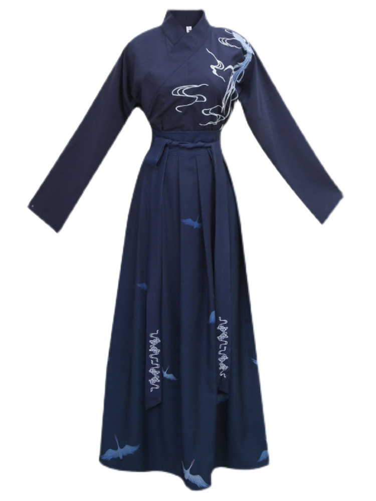 漢服 メンズ 刺繡 武術 スーツ - 魏晋スタイル