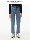 TeenieWeenie Bear Women's Jeans Spring Fashion Academy Style Straight Simple Casual Comfort Pants