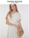 
TeenieWeenie Bear Women's White Dress Summer New French Cotton Soft Short Skirt