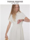 
TeenieWeenie Bear Women's White Dress Summer New French Cotton Soft Short Skirt