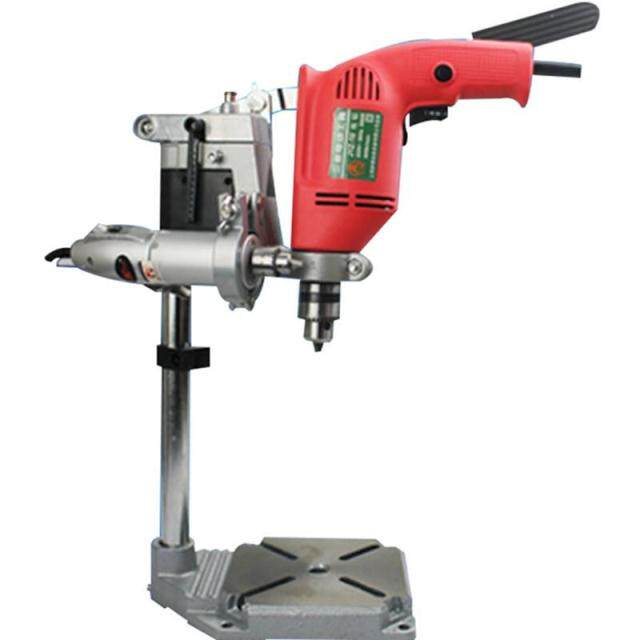 무료 배송 CHIBAO 전기 드릴 스탠드 알루미늄베이스 절단, 드릴링 및 연삭 고정 프레임 다기능 마이크로 벤치 드릴 스탠드-