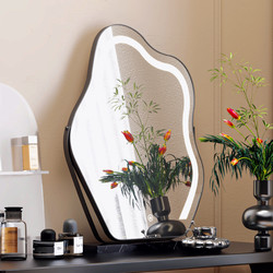 2025 New Model Dressing Table Makeup Mirror Beauty Mirror Cloud Led with Tabletop Desktop Home Bedroom Mirror High-End