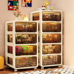 Drawer-Type Storage Cabinet, Household Floor-Standing Snack and Toy Storage Cabinet, Movable Trolley, Office Organizing Cabinet