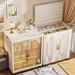 Clothes Storage Cabinet, No Installation Required, Foldable Bedroom Wardrobe, Quilt Storage Box, Flip-Top Organizer, Children's Toy Storage Cabinet