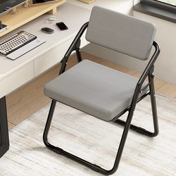 Folding Computer Chair, Comfortable for Long Sitting, Simple Stool, Home Desk Chair with Backrest, Dormitory Chair, Office Training Seat