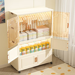 Children's Wardrobe Is Simple and Requires No Installation. Household Clothes Folding Storage Cabinet. Baby and Infant Small Wardrobe. Bedroom Storage Cabinet