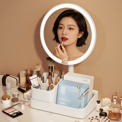 Led Makeup Mirror with Light for Student Dormitory Desktop Bedroom Dressing Table High-End Fill Light Vanity Mirror