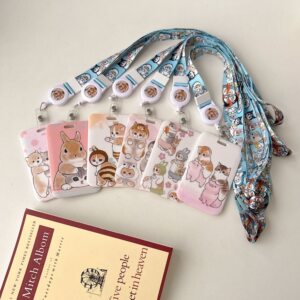 
Fish, cat, dog, long rope, telescopic, easy-to-pull certificate, student card holder, subway, bus card holder