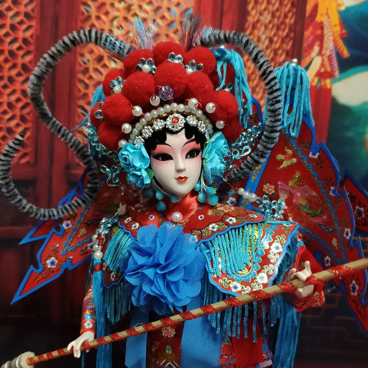 ❌ 唐人坊❌ 　楊貴妃　人形 唐人坊绢人京剧人物刺绣款杨贵妃古代四大美女家居摆件高档收藏品