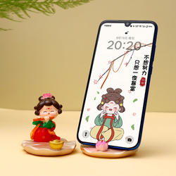 New Hot-Selling Ancient-Style Tang Dynasty Lady Phone Stand, Lazy Desktop Gadget, Resin Craft Gift, Wholesale Version
