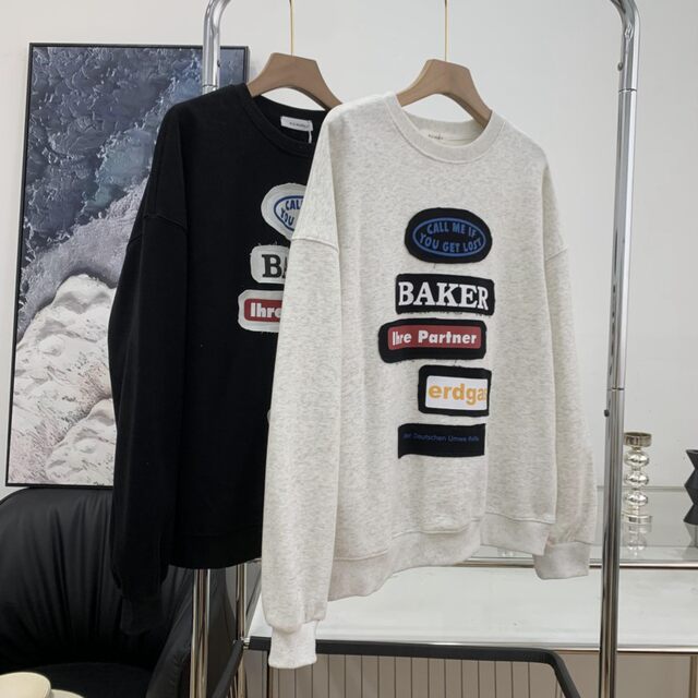 Spring new American retro fashion casual and exquisite letter printed sweatshirt B#28

