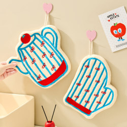 Cute gloves kettle hand towel hanging cute bathroom absorbent quick-drying towel handkerchief kitchen rag