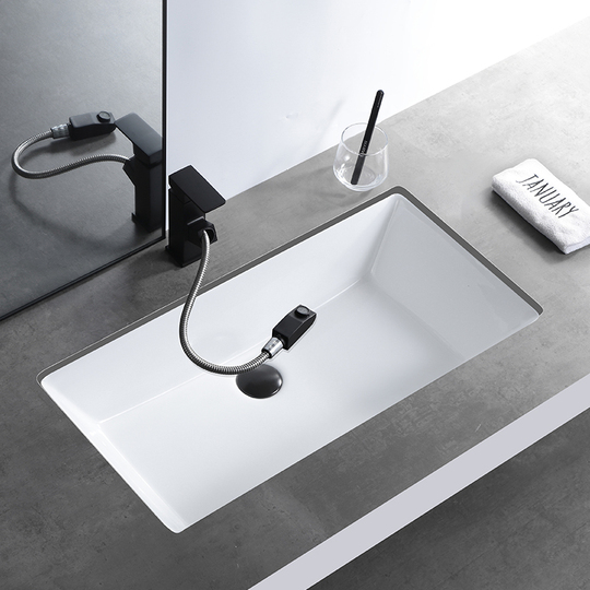 70cm 長方形セラミック洗面台 - 28インチ洗面台