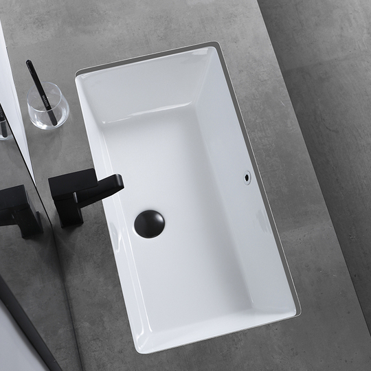 70cm 長方形セラミック洗面台 - 28インチ洗面台