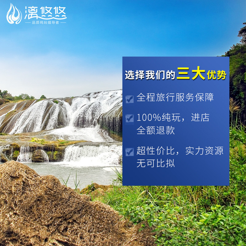 上门接送2-8人小团贵州贵阳黄果树瀑布纯玩一日游跟团游1天安顺