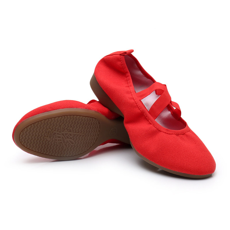 Chaussures De Danse Toile Femme Missfiona - Semelle Fendue Ballerines Ballet Gym