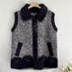 Middle-aged and elderly women's mink velvet thickened knitted vest autumn and winter new mother's wear waistcoat sweater outer vest