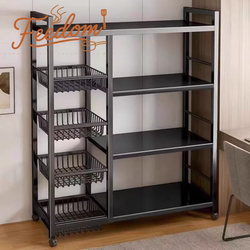 German Kitchen Floor-Standing Multi-Layer Storage Rack Microwave Oven Rack Household Multi-Functional Oven Snack Storage Rack