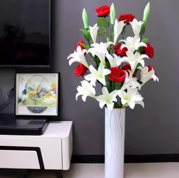 
Simulated lily roses dried flowers for home living room