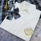 Puff sleeve JK embroidered shirt short sleeve original authentic design