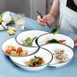 Internet-Famous Moon Plate Set, Crescent Platter Tableware Set, Creative and Unique Ceramic Dish Set for Home Use