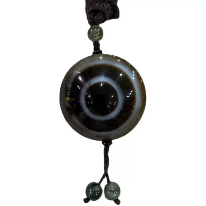 あずきちゃん瑪瑙　羊眼天珠　① 藏品羊眼天眼珠一眼天珠板眼佛眼天然缠丝玛瑙