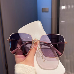 British [Top Luxury] Coop Koop Polarized Sunglasses Anti-Uv Spliced Large Frame Sunglasses for Women with Small Face