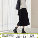 Cloudspace loose waist A -line long skirt Spring and autumn commute skirt