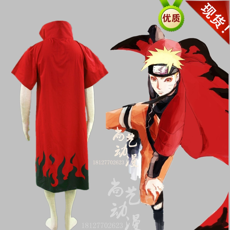 Naruto-Uzumaki Naruto chế độ cos trang phục Naruto áo khoác trang phục cosplay nam phong cách cổ xưa